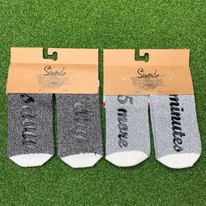 NWT Simons 2 pair of gray and red stripe